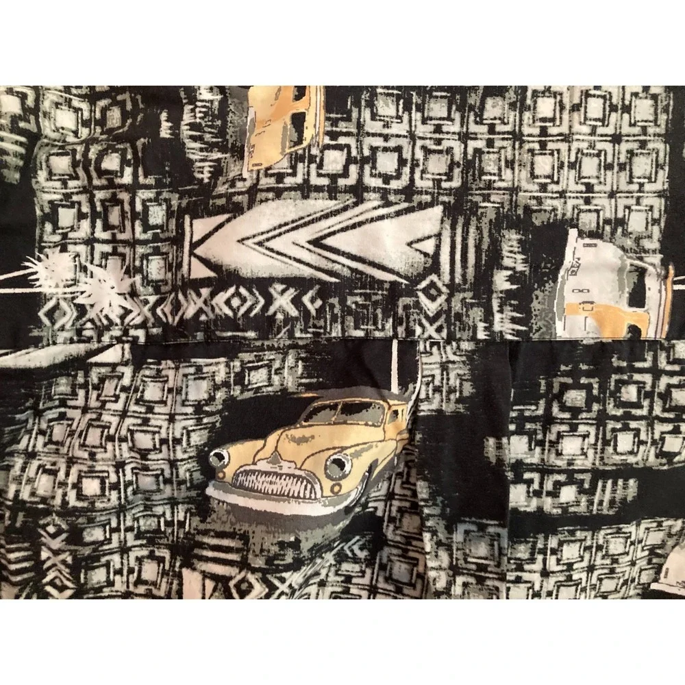 Natural Issue Cars Automobile Button‎ Up Shirt Size L Large Men Short Sleeve